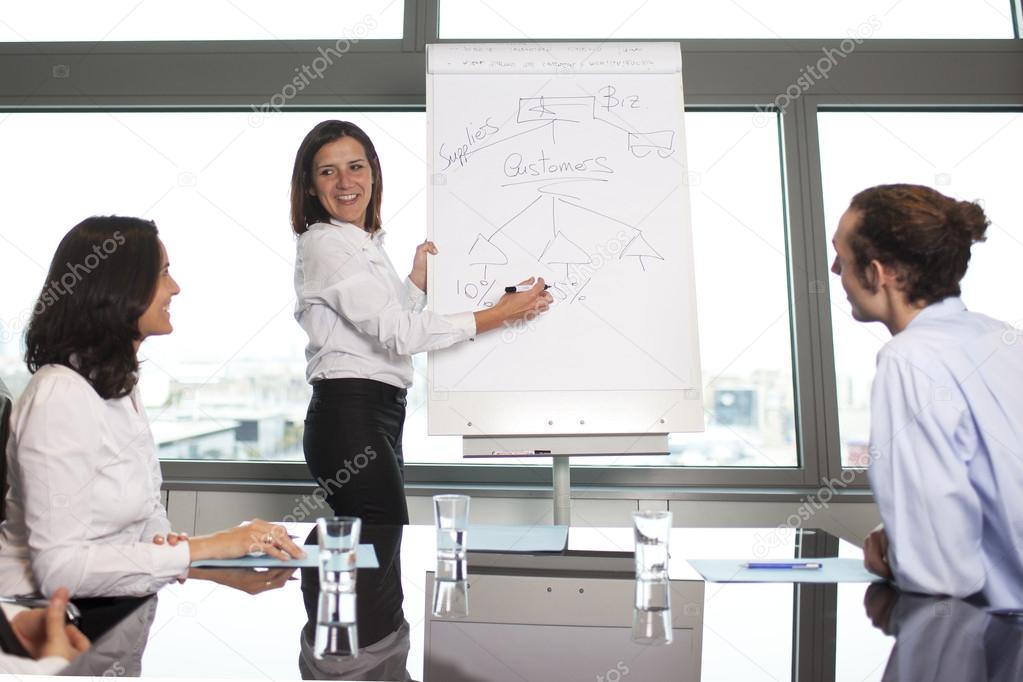 Manager leading a workshop on shift management